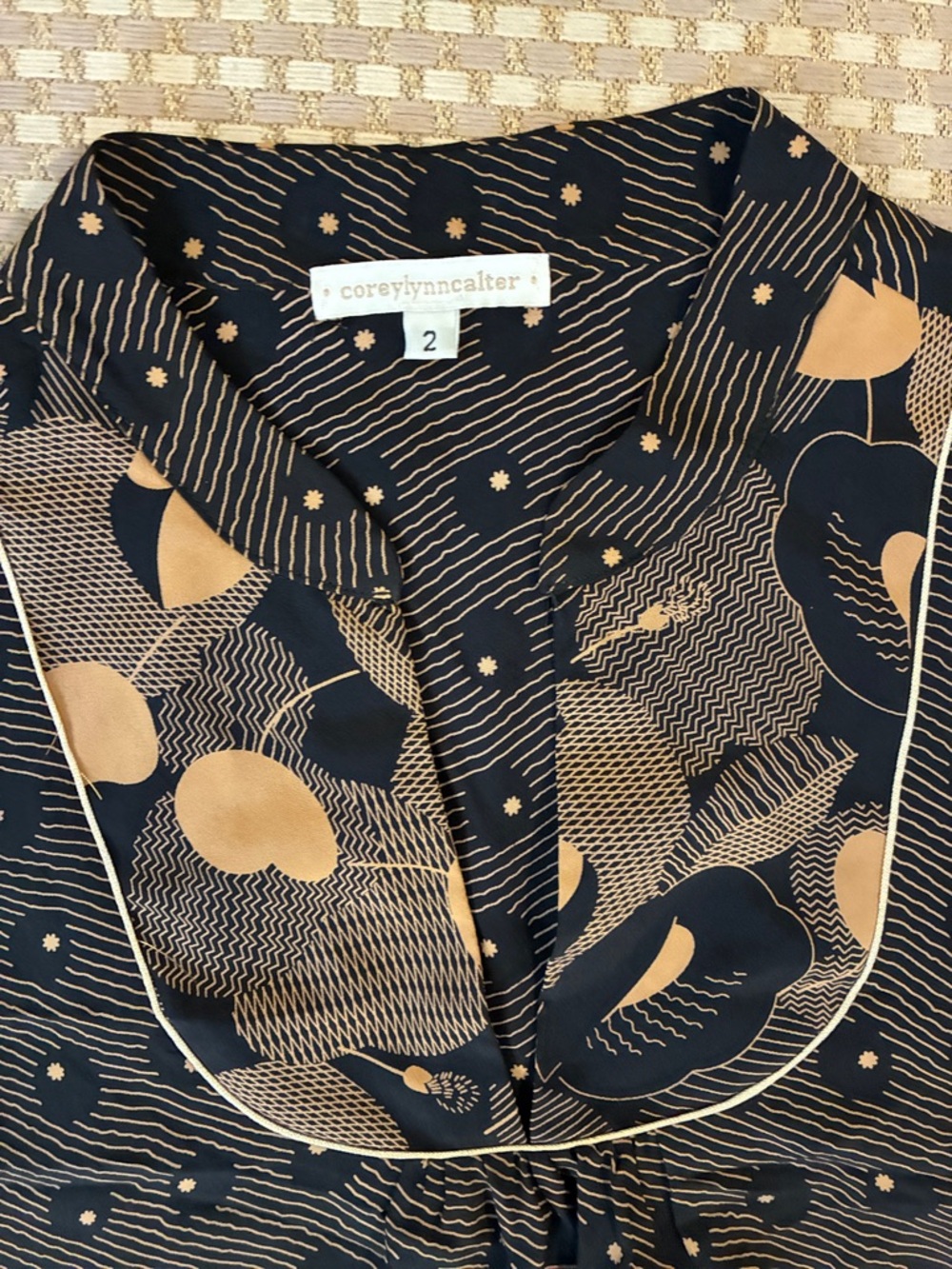 Corey Lynn Carter 100% silk blouse
